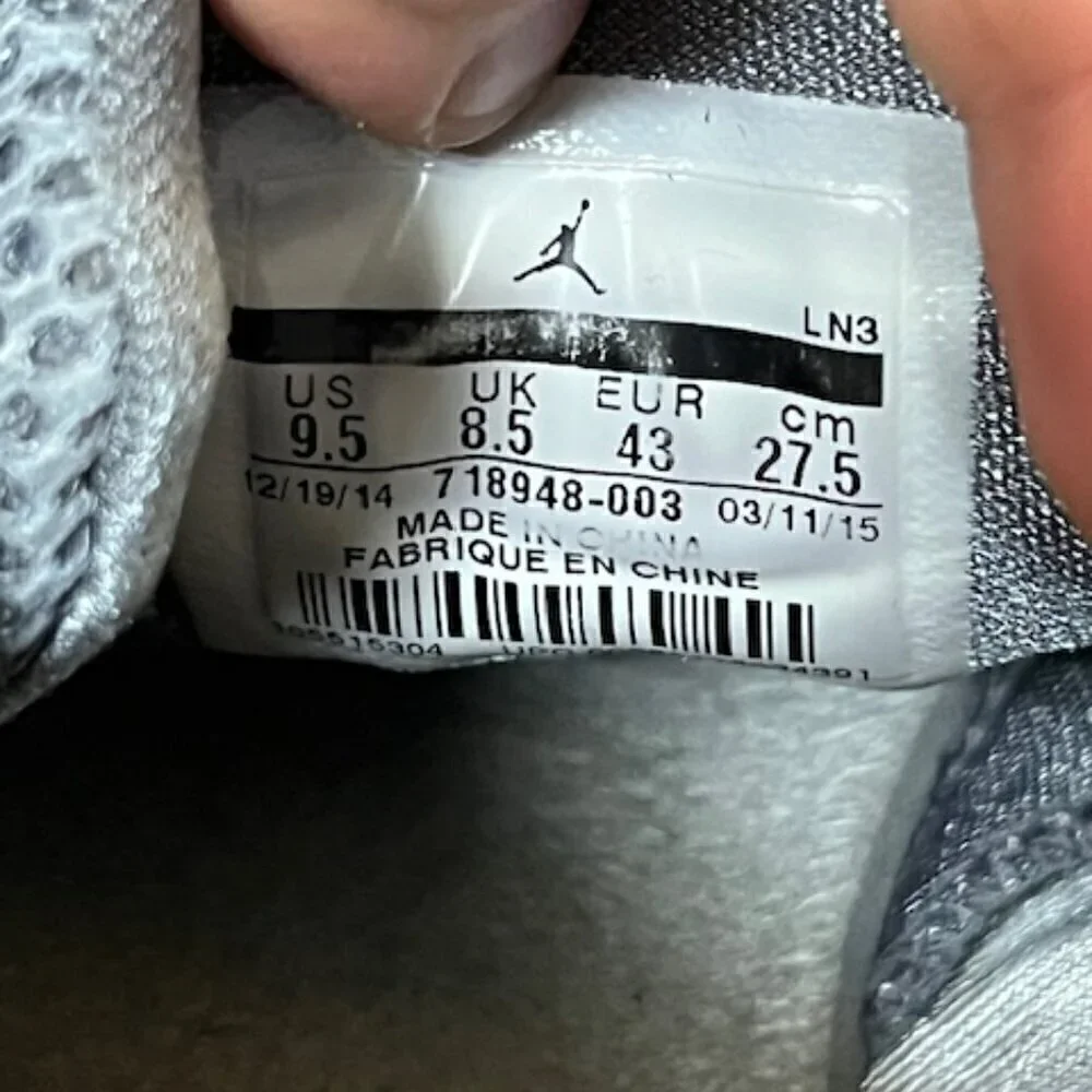 Nike Air Jordan Shoes Men's Size 9.5 Air Future Low‎ Gray